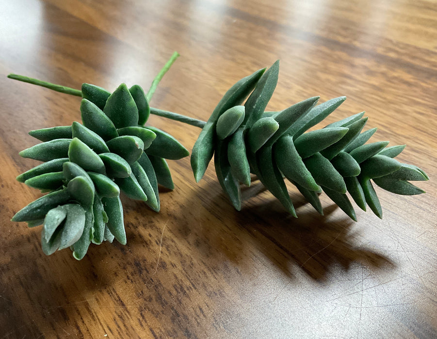 Assorted faux succulents-Light Green