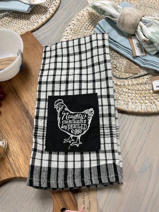 Dish Towel-Naughty Chicken