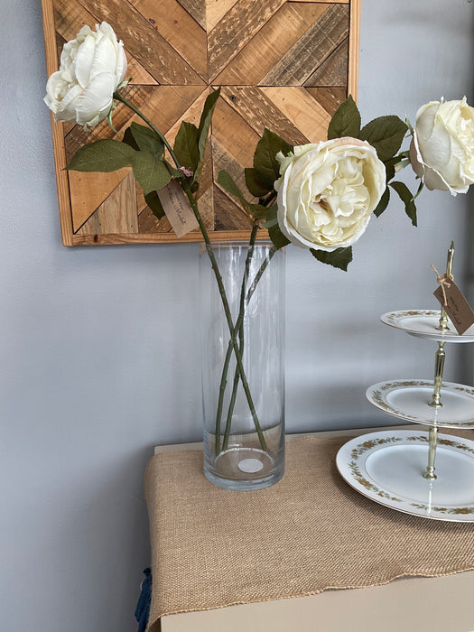 Tall glass cylinder vase