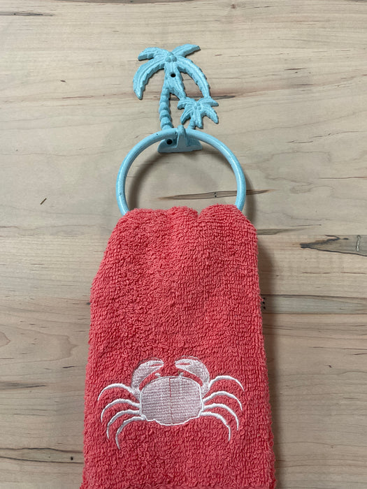 Decorative metal towel ring