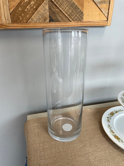 Tall glass cylinder vase