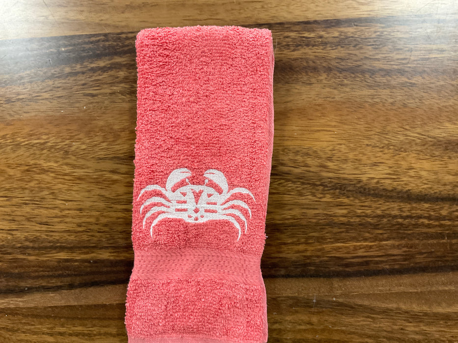 Embroidered Hand Towel Crab