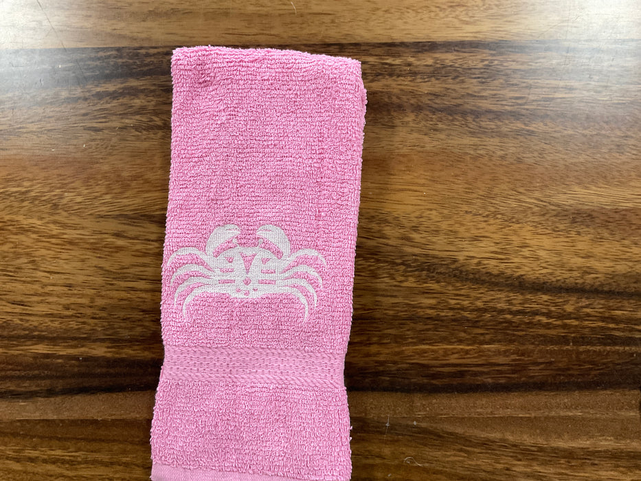 Embroidered Hand Towel Crab