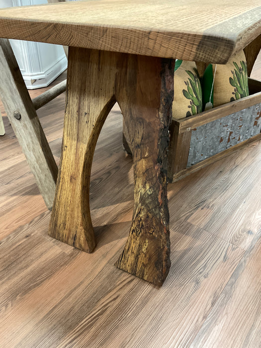 Oak live edge coffee table