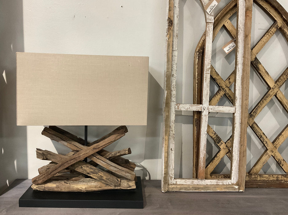Teak Table Lamp