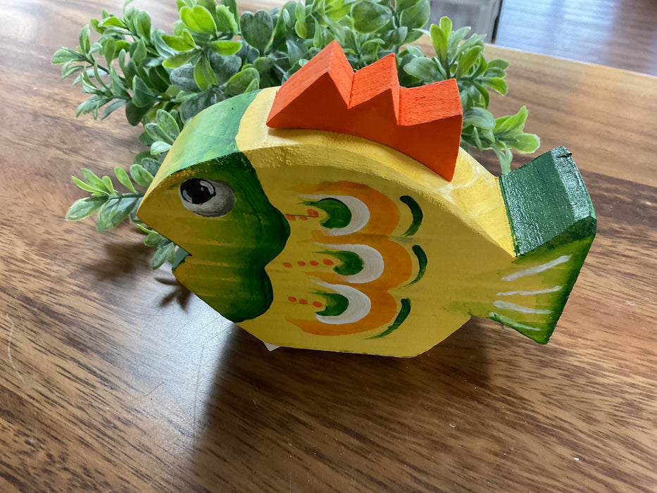 Colorful wood fish