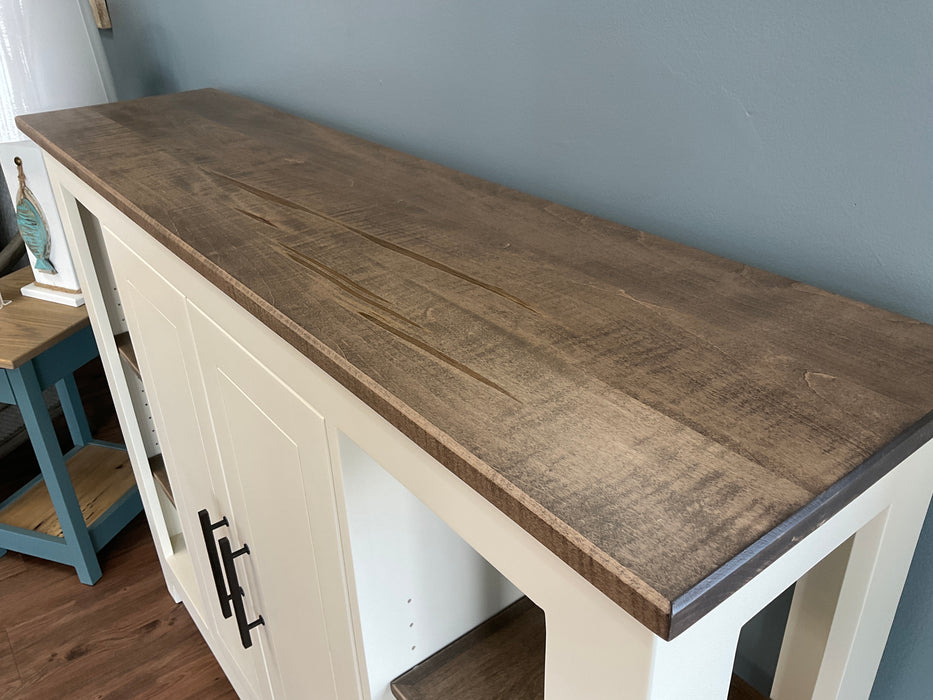 Charlotte sofa table - wormy maple