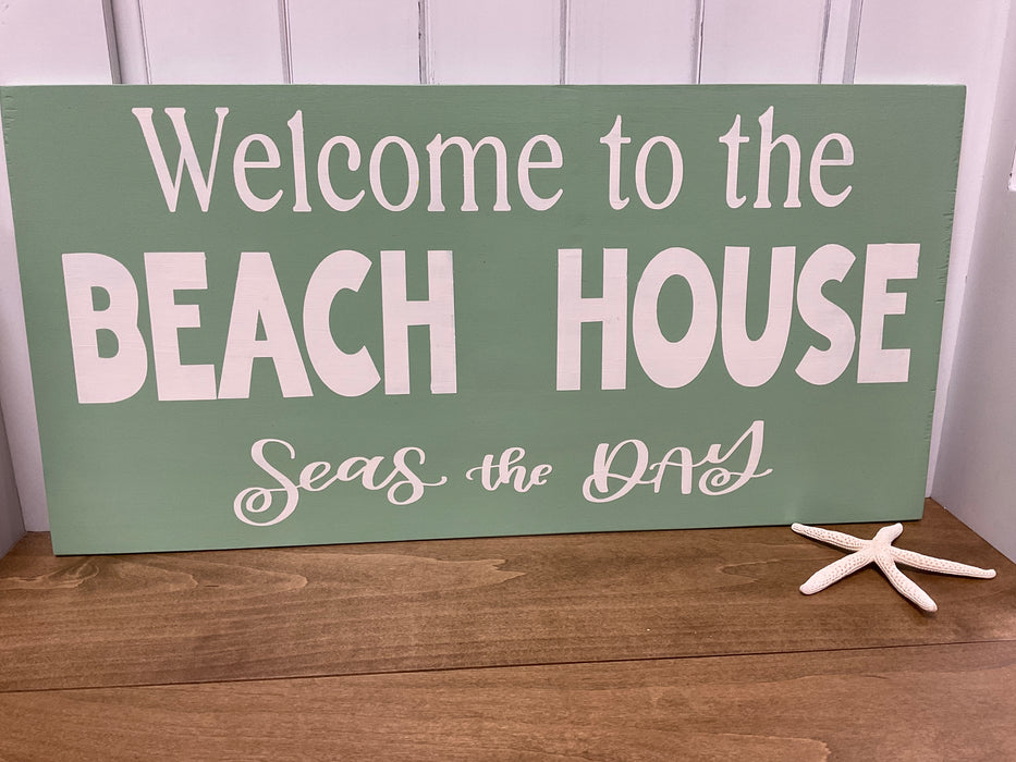 Wood Sign Beach House