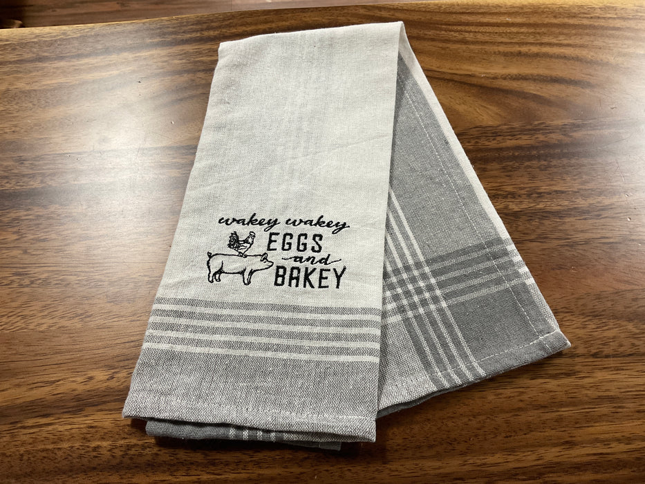 Dish towel - wakey wakey