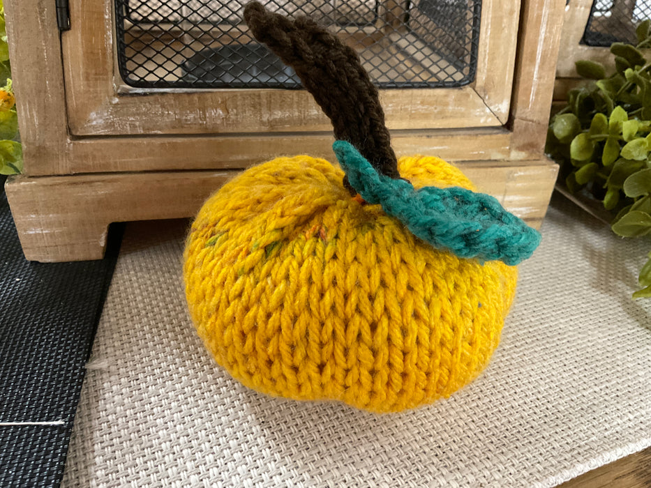 Hand knitted pumpkin