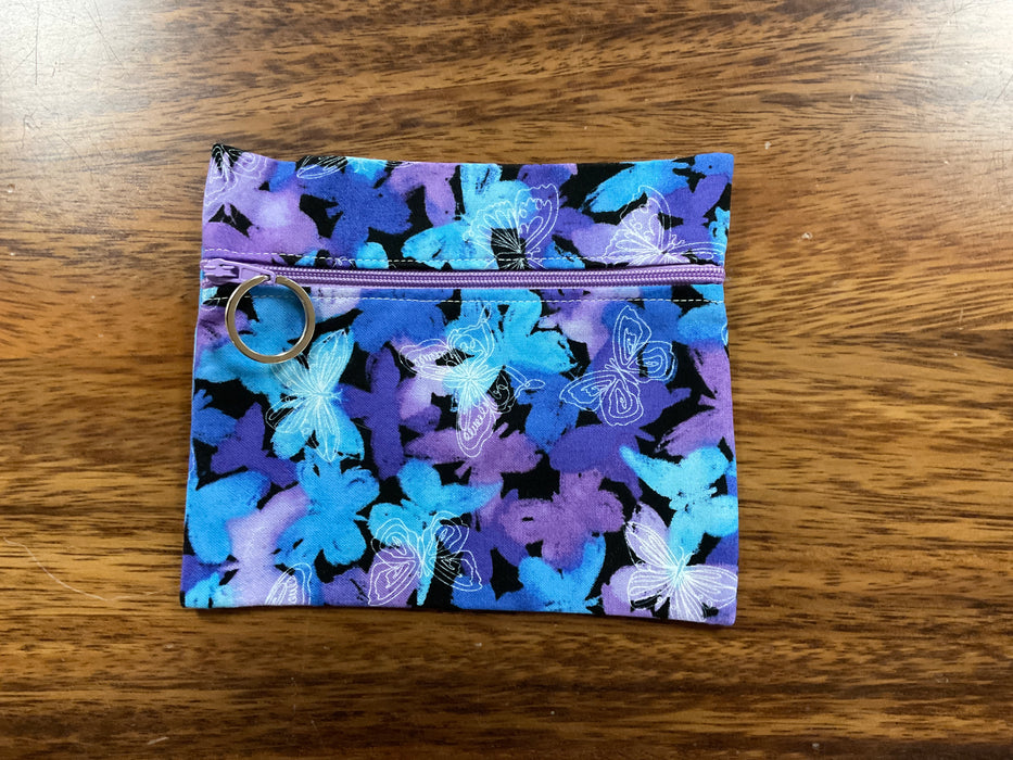 Key ring zippered purse