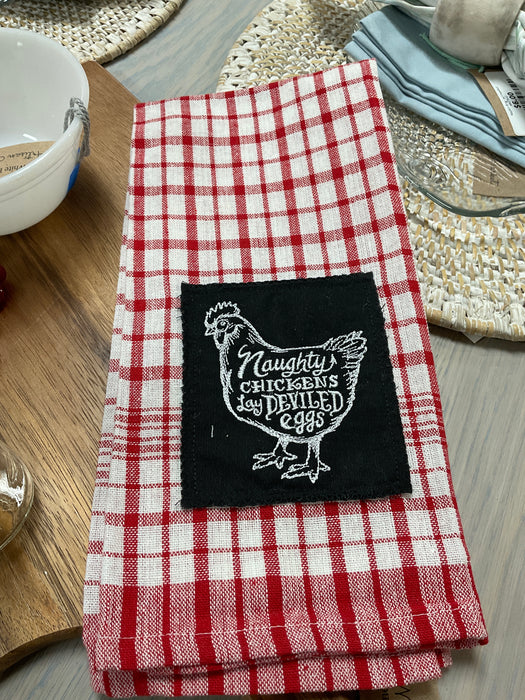 Dish Towel-Naughty Chicken