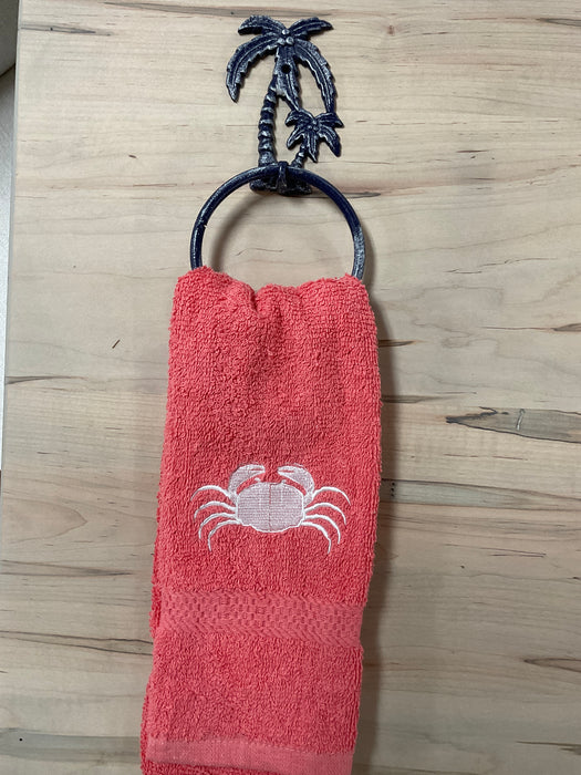 Decorative metal towel ring