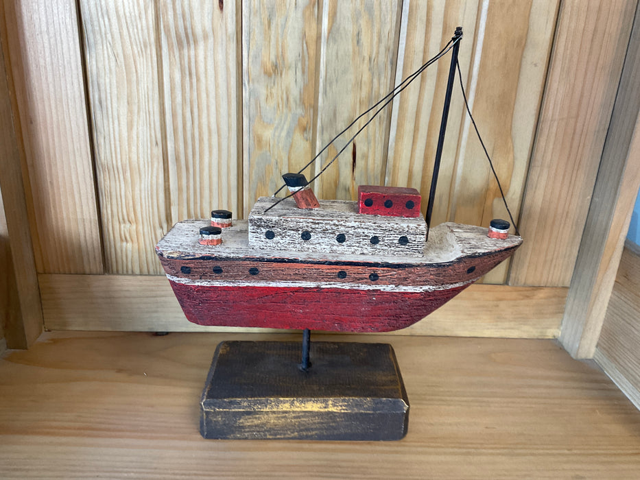 Vintage wood tug boat