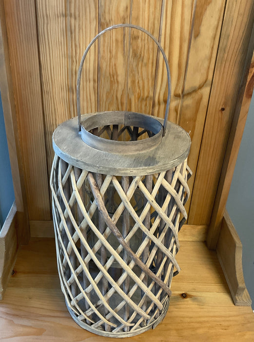 Wicker Cylinder Lantern