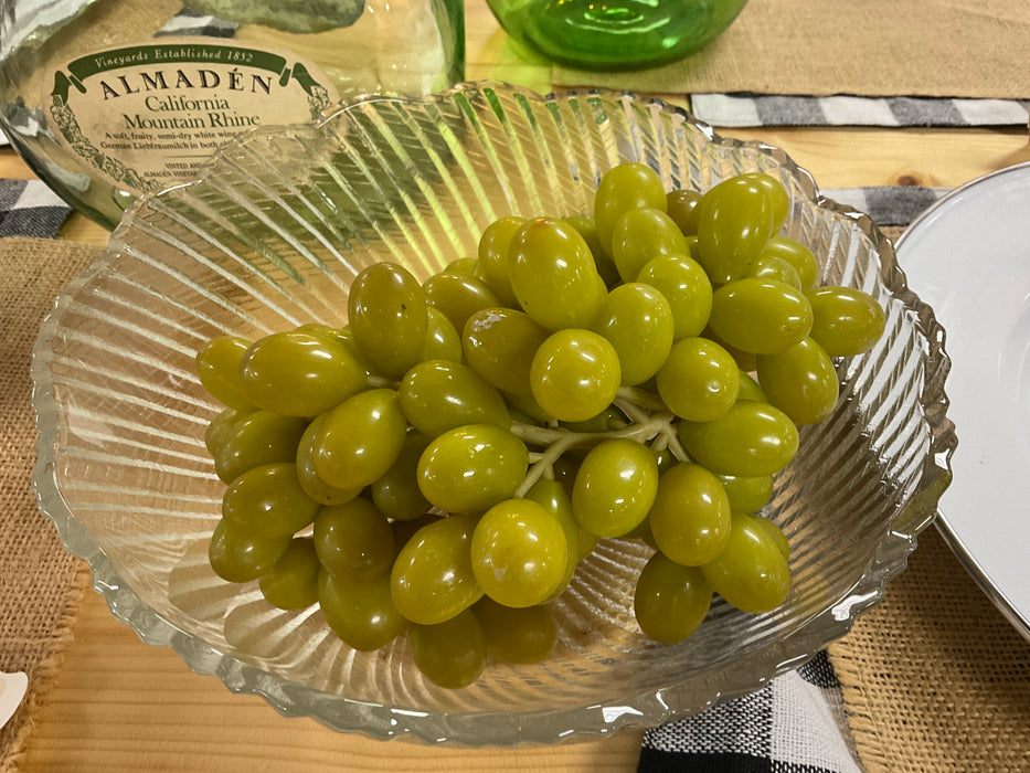 Swirled Glass Fruit Bowl