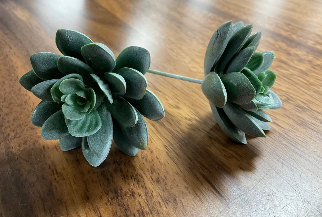 Assorted faux succulents-Light Green
