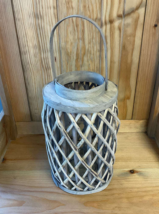 Wicker Cylinder Lantern