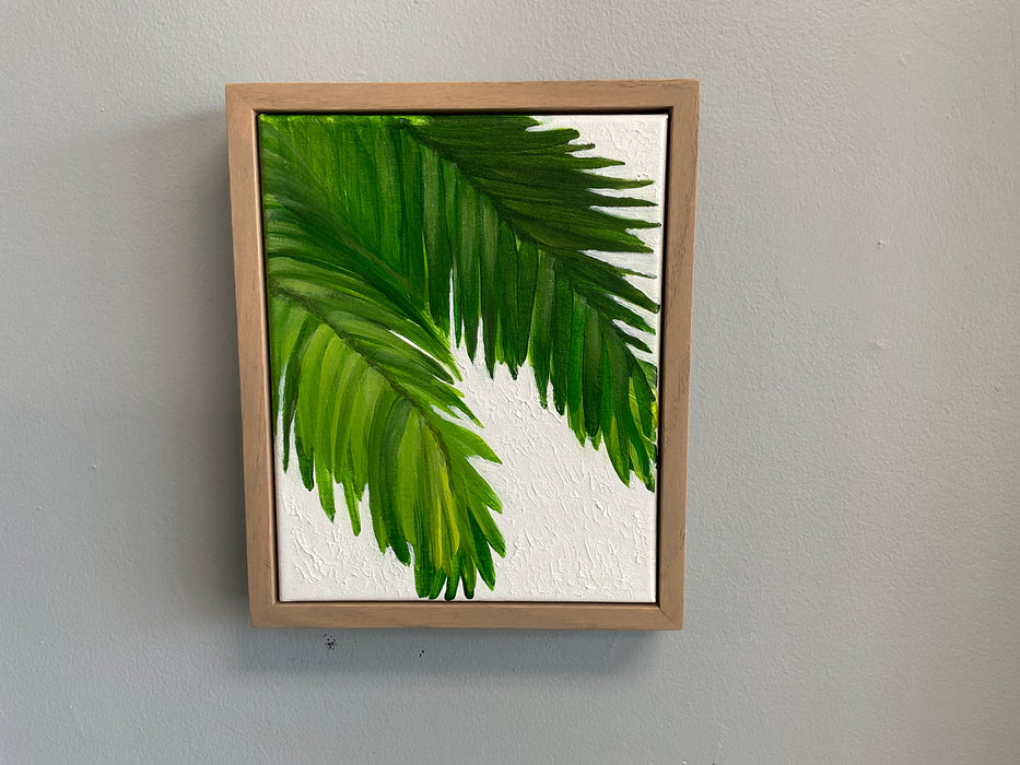 Tropical leaf acrylic painting