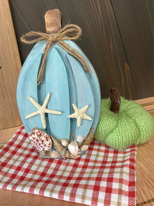 Wood Carved Pumpkin