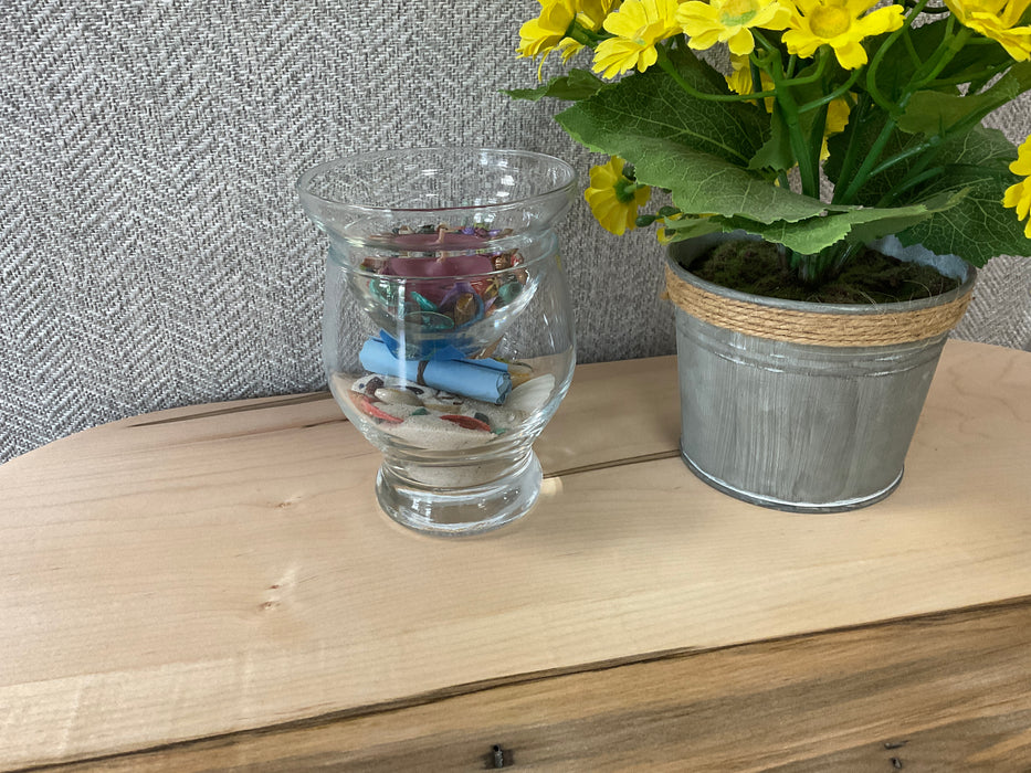 Message in a votive holder