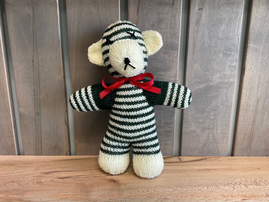Knitted stuffed bear