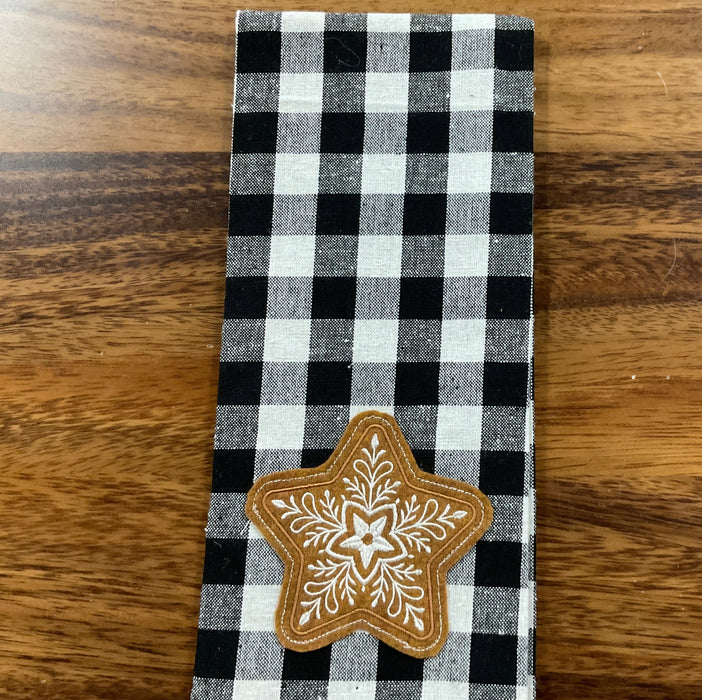 Dish Towel - Gingerbread Star