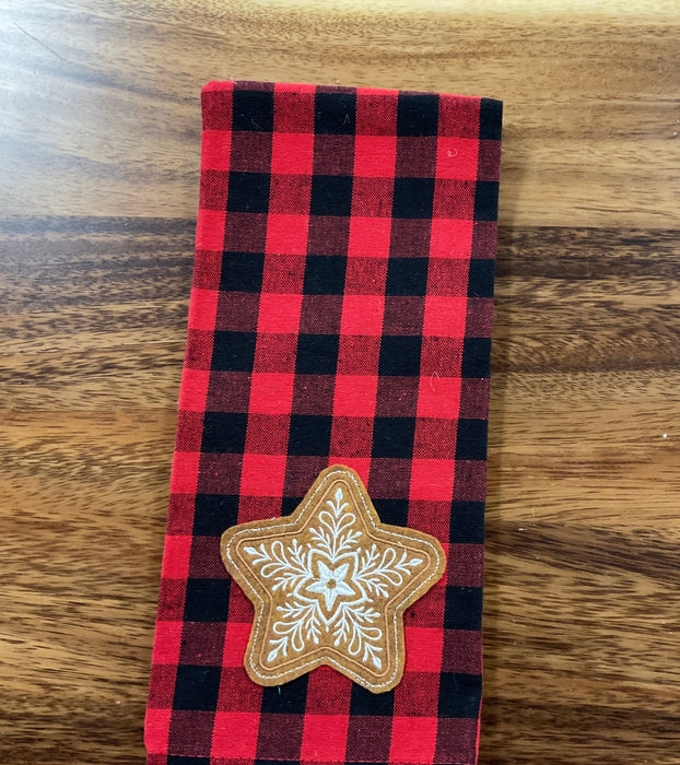 Dish Towel - Gingerbread Star