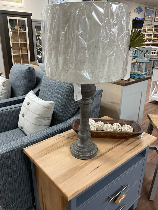 Reclaimed gray table lamp