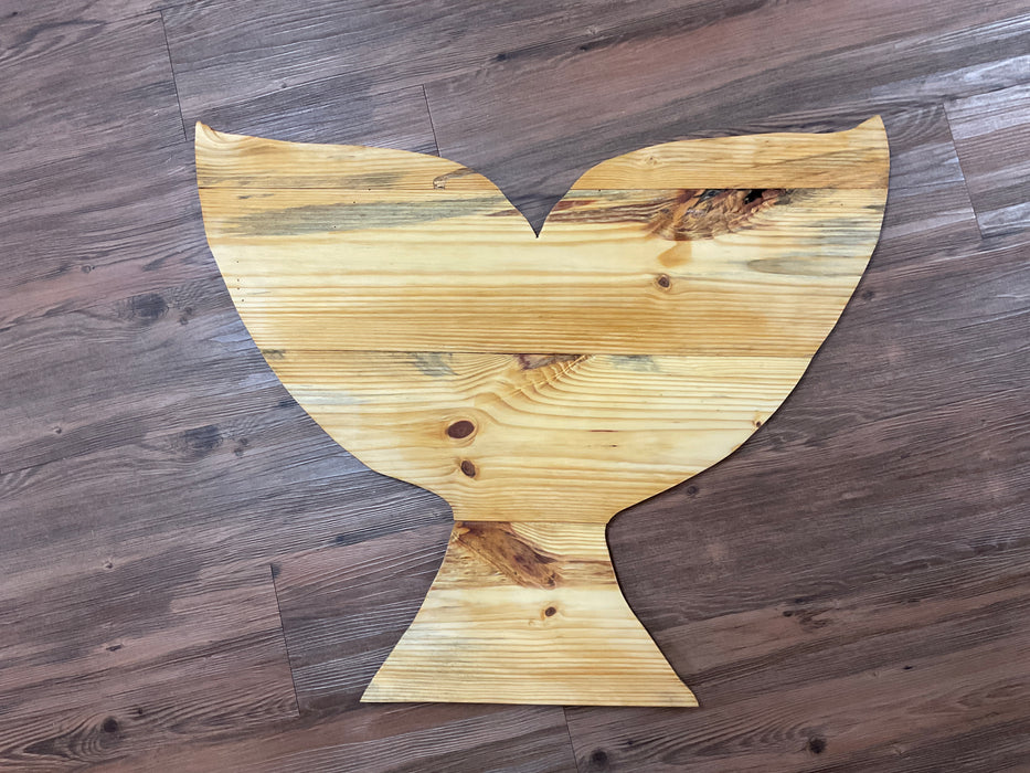 Wood Whale Tail - Pine