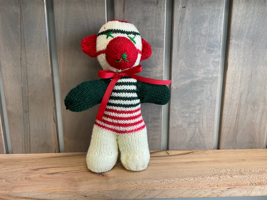 Knitted stuffed bear