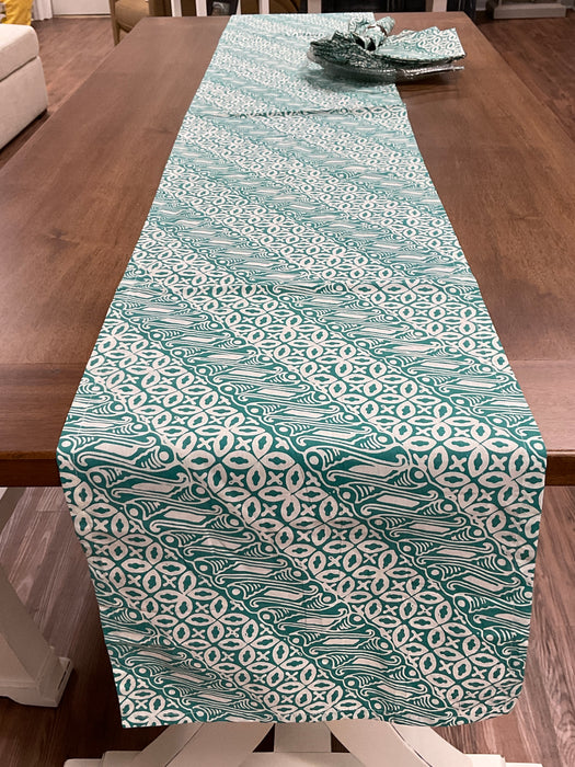 Tablerunner/napkins - teal