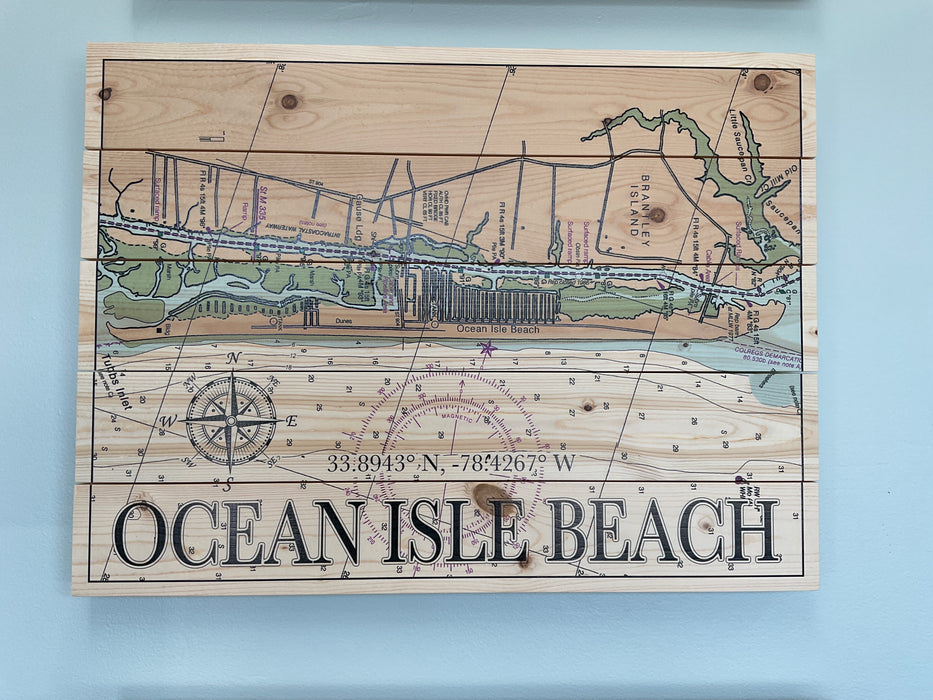 Wood Pallet Map - Ocean Isle