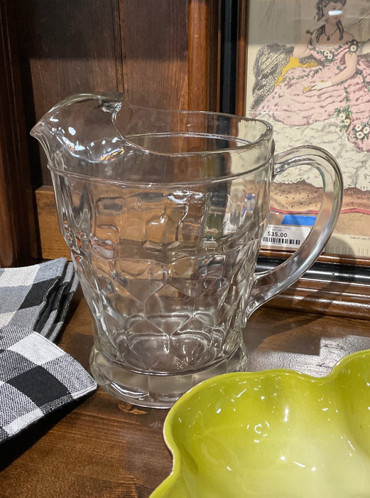 Vintage Glass Diamond Pitcher