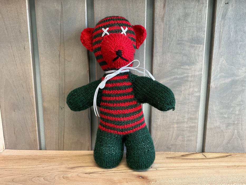 Knitted stuffed bear