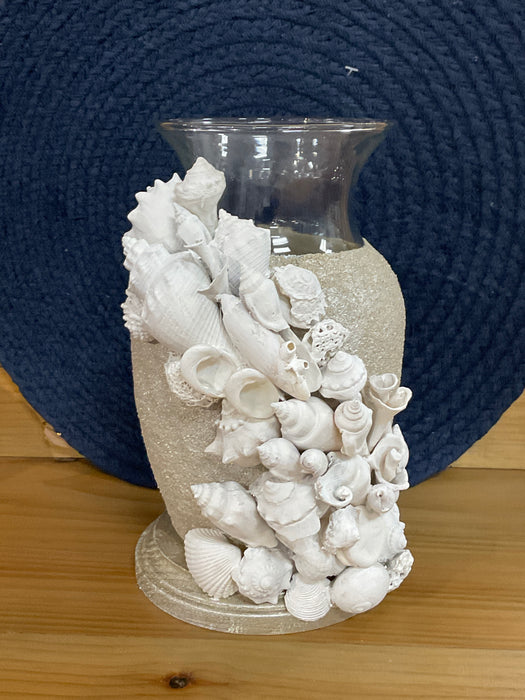 Vase - seashells and sand