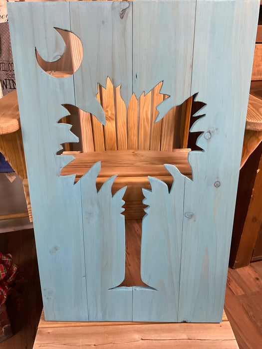 Large palm tree wall hanging