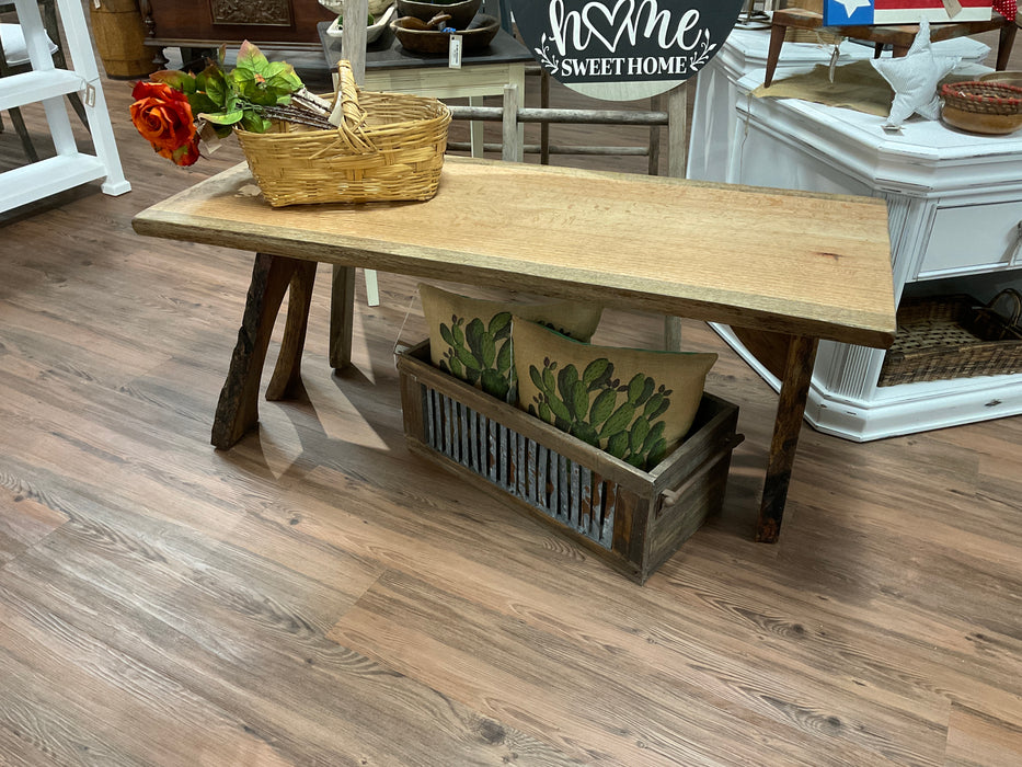 Oak live edge coffee table