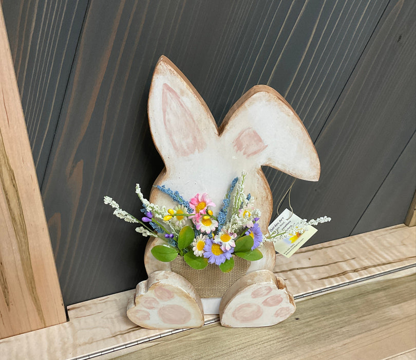 Wood Easter Bunny - Cropped Ear