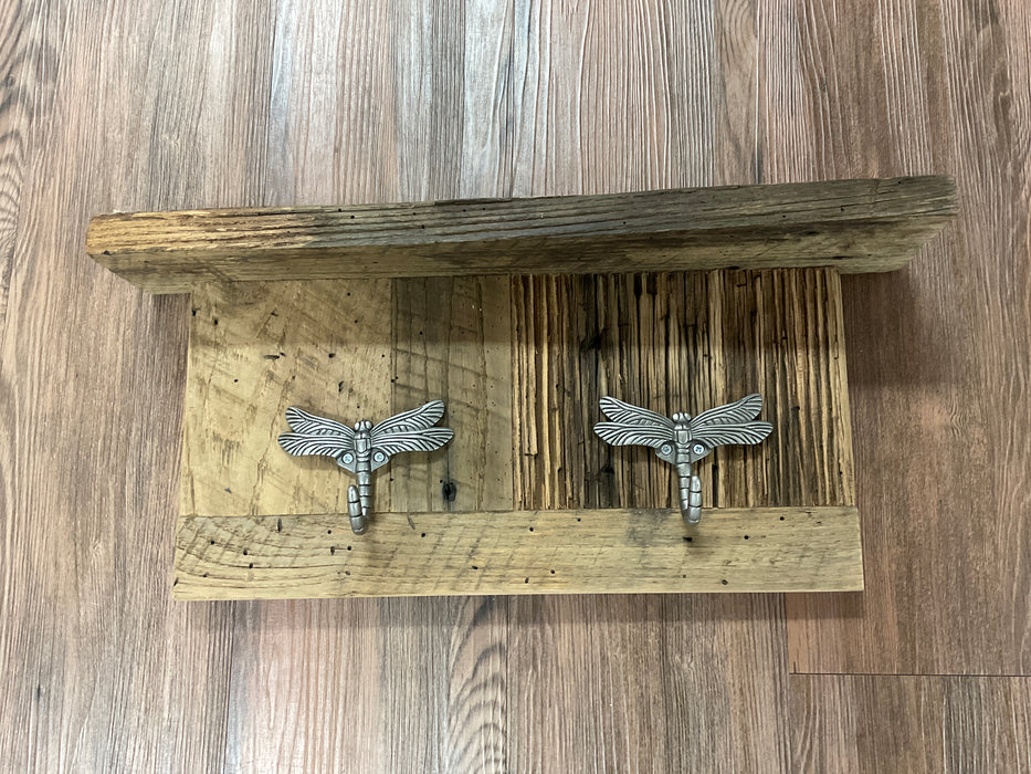Rustic board with hooks