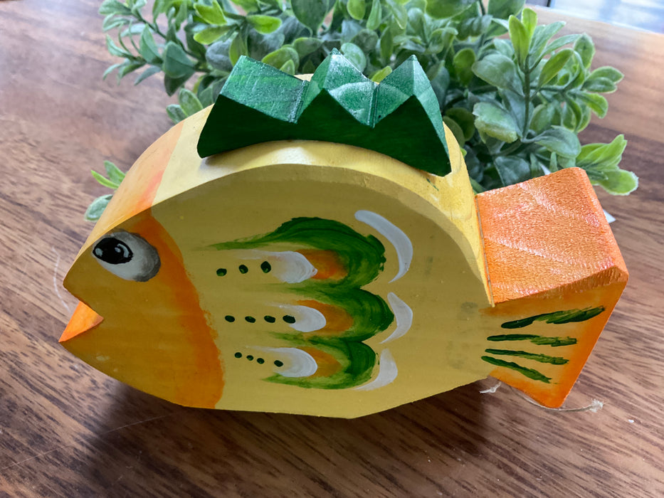 Colorful wood fish