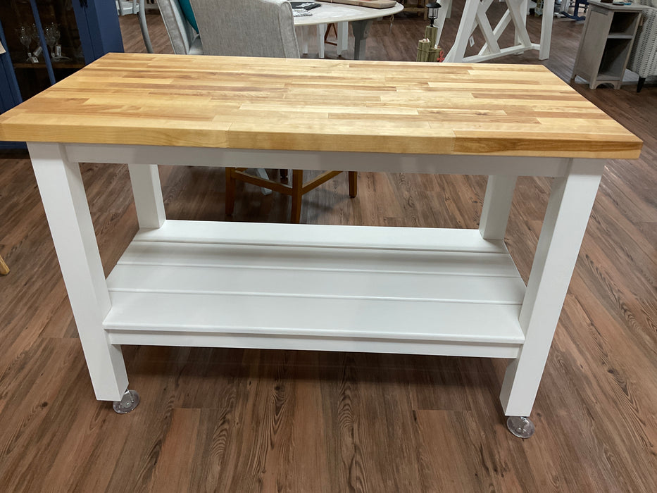Butcher block cart