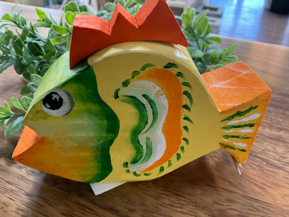 Colorful wood fish