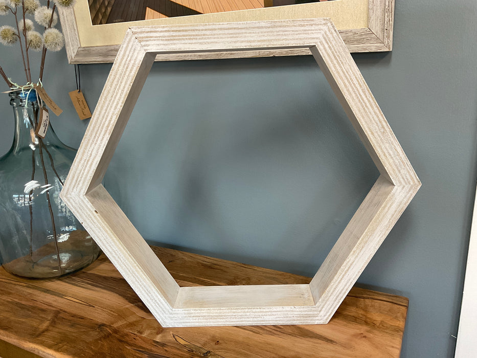 Hexagon wall shelf - maple