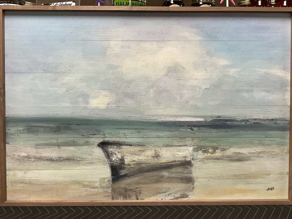 Walnut frame print - Ashore
