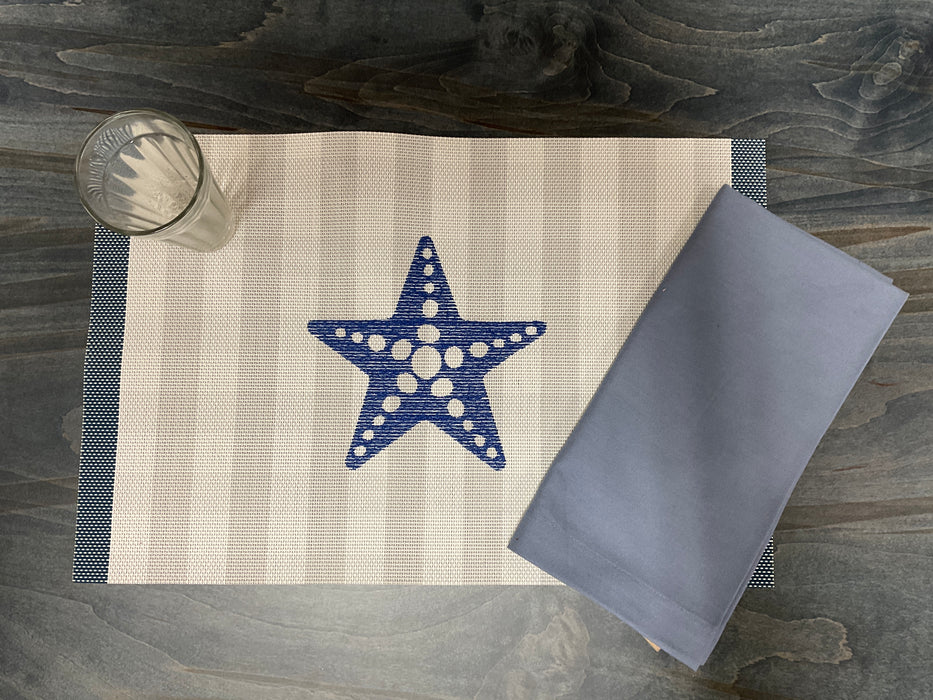Placemat - Navy Starfish