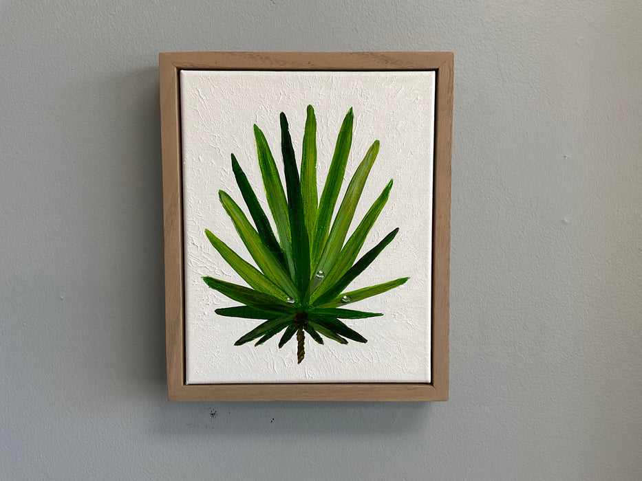 Tropical leaf acrylic painting