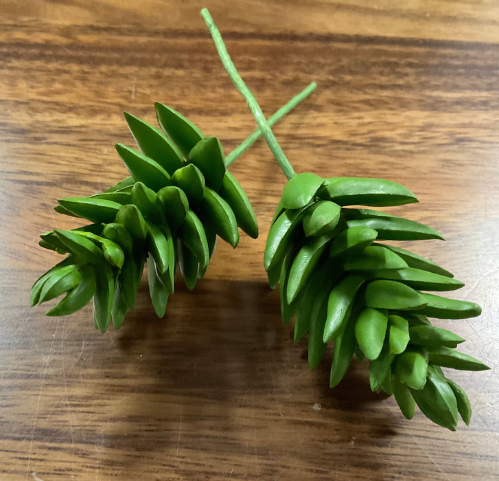 Assorted Faux Succulents-Dark Green