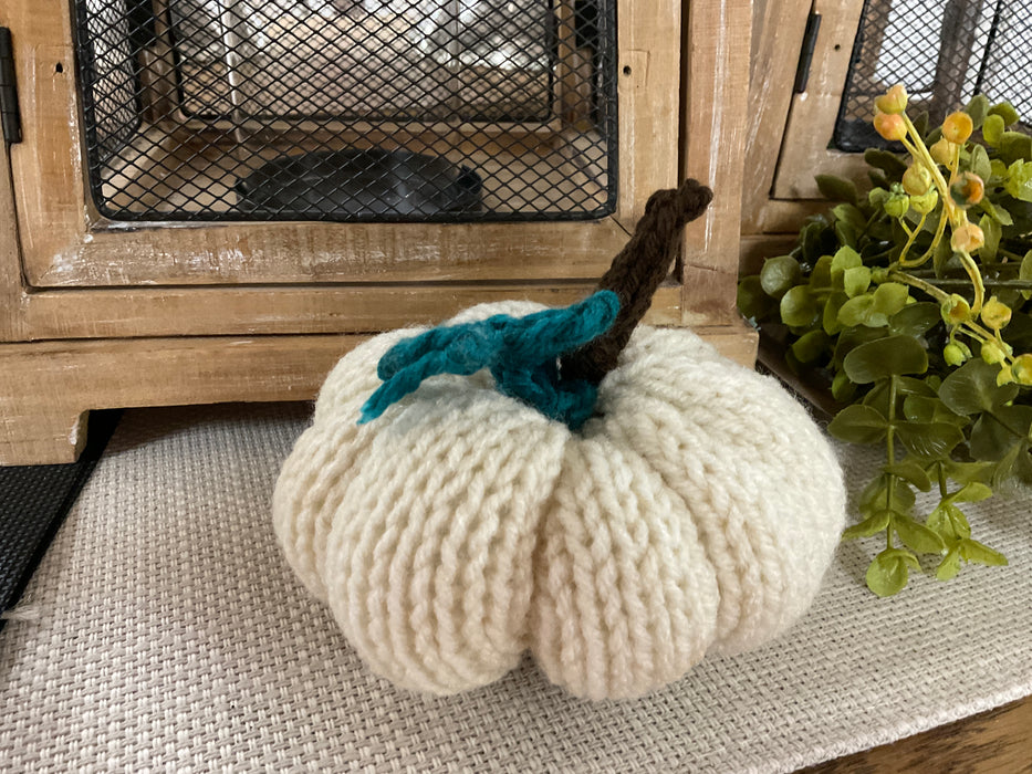 Hand knitted pumpkin