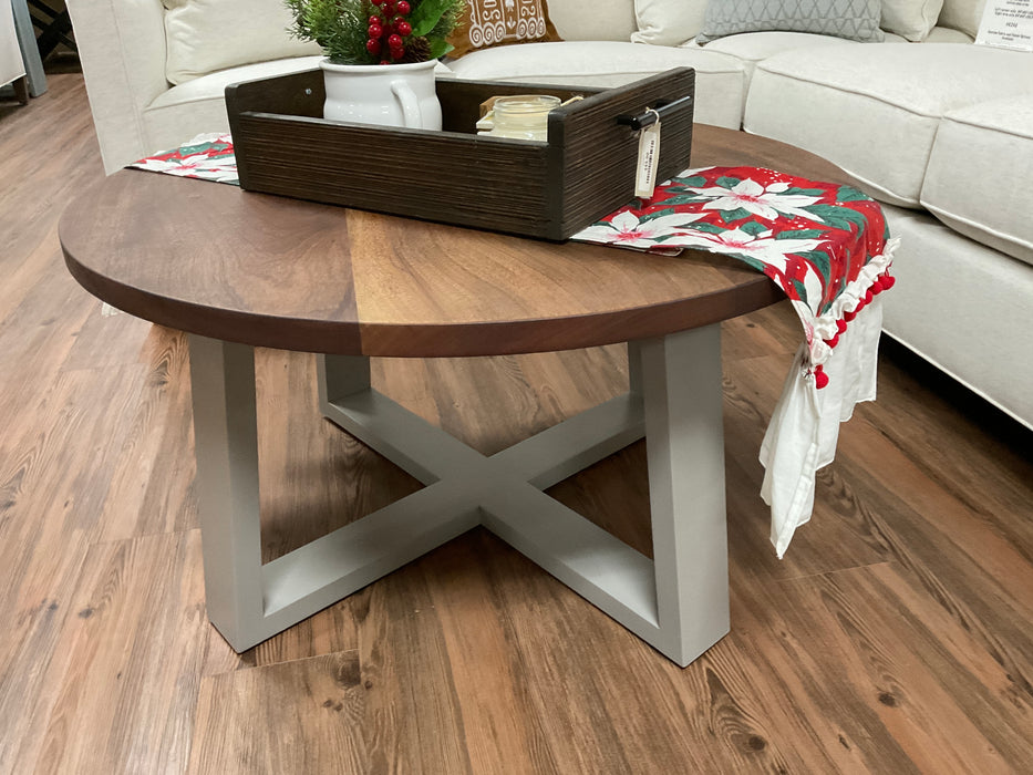 Taylor round coffee table - sapele